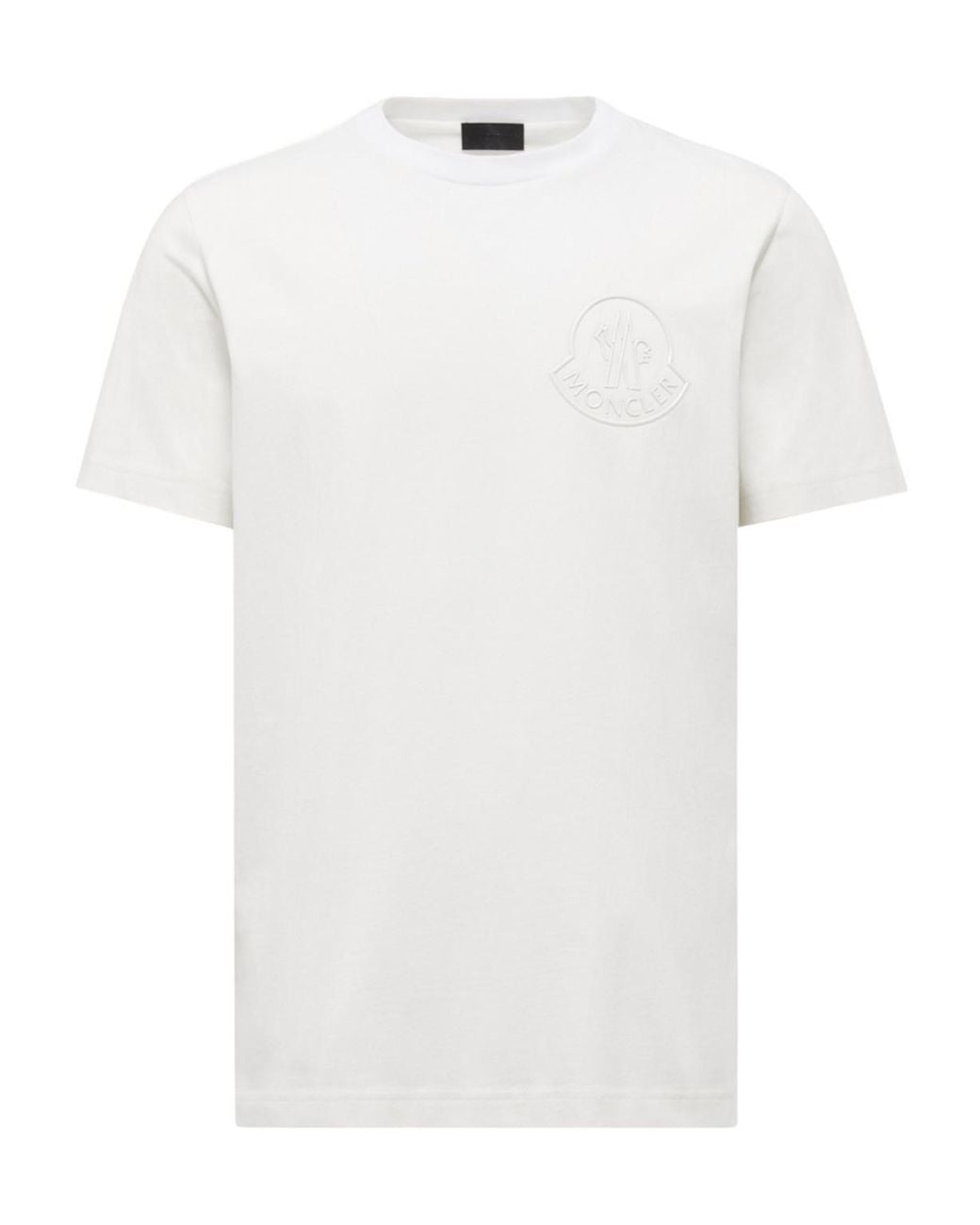 Moncler White Crewneck Short-Sleeved T-Shirt for men