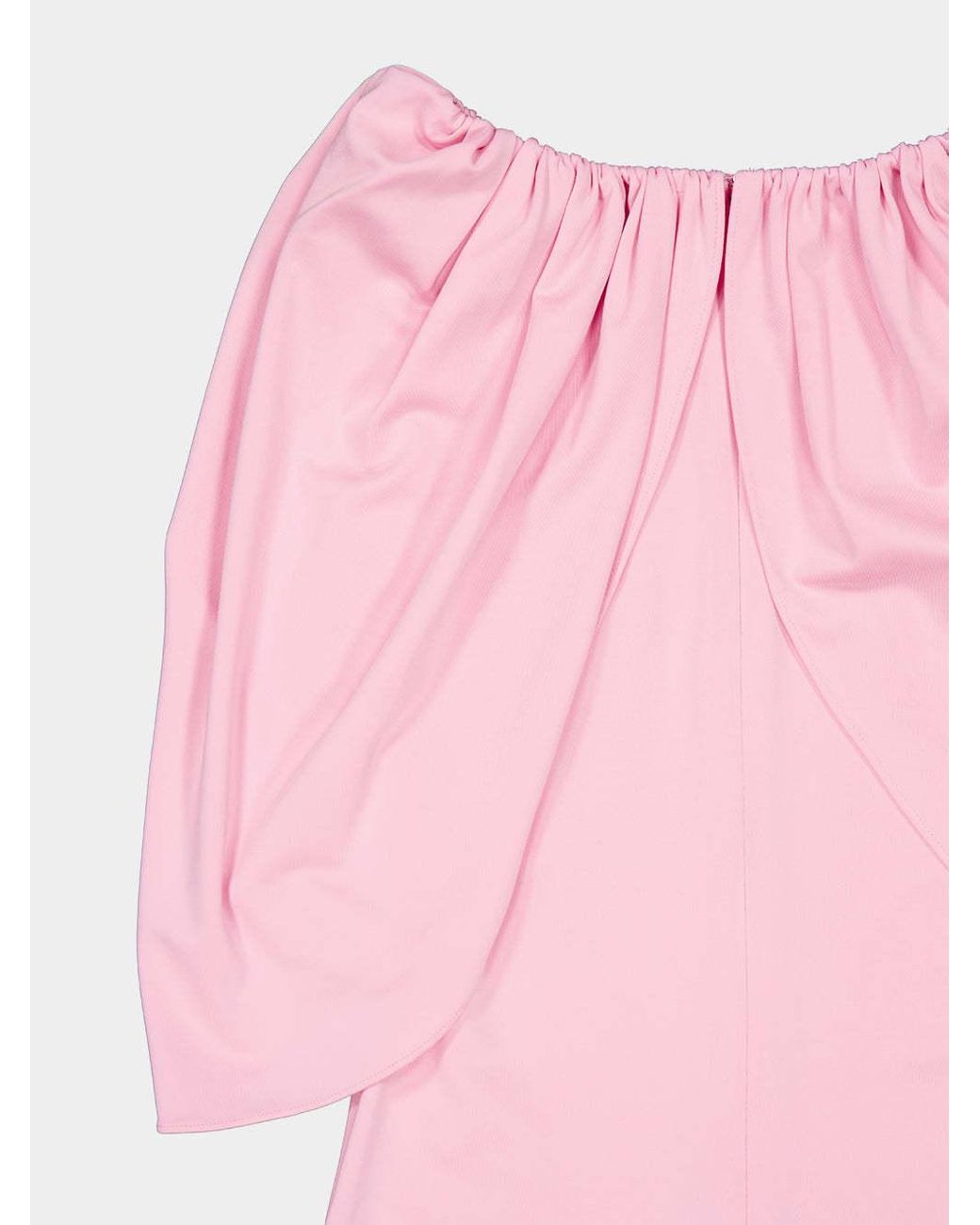 Roland Mouret Pink Gathered Cape Jersey Gown