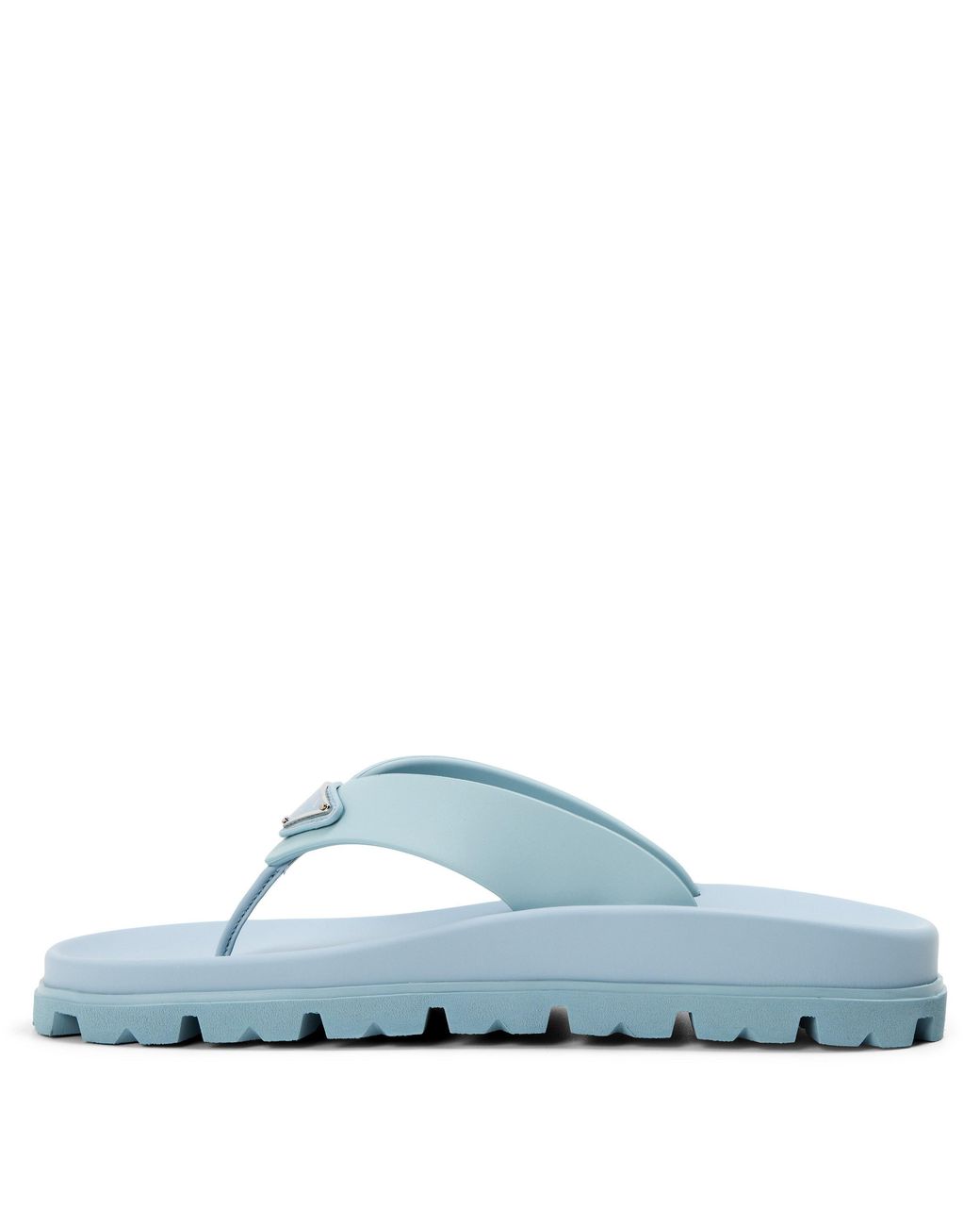 Prada Blue Soft Cage Vinyl Thong Sandals
