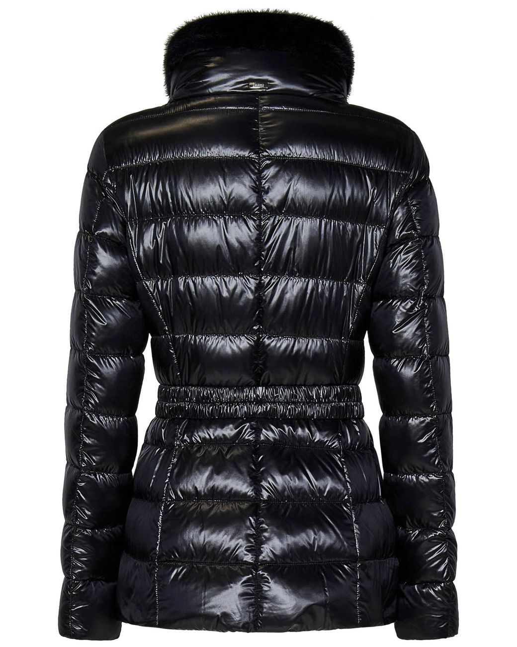 Herno Black Belted Zip-Up Down Jacket
