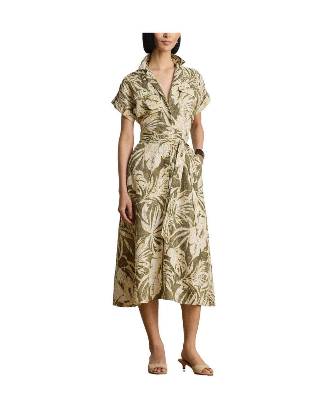 Ralph Lauren Metallic Minimalist Shirt Dress
