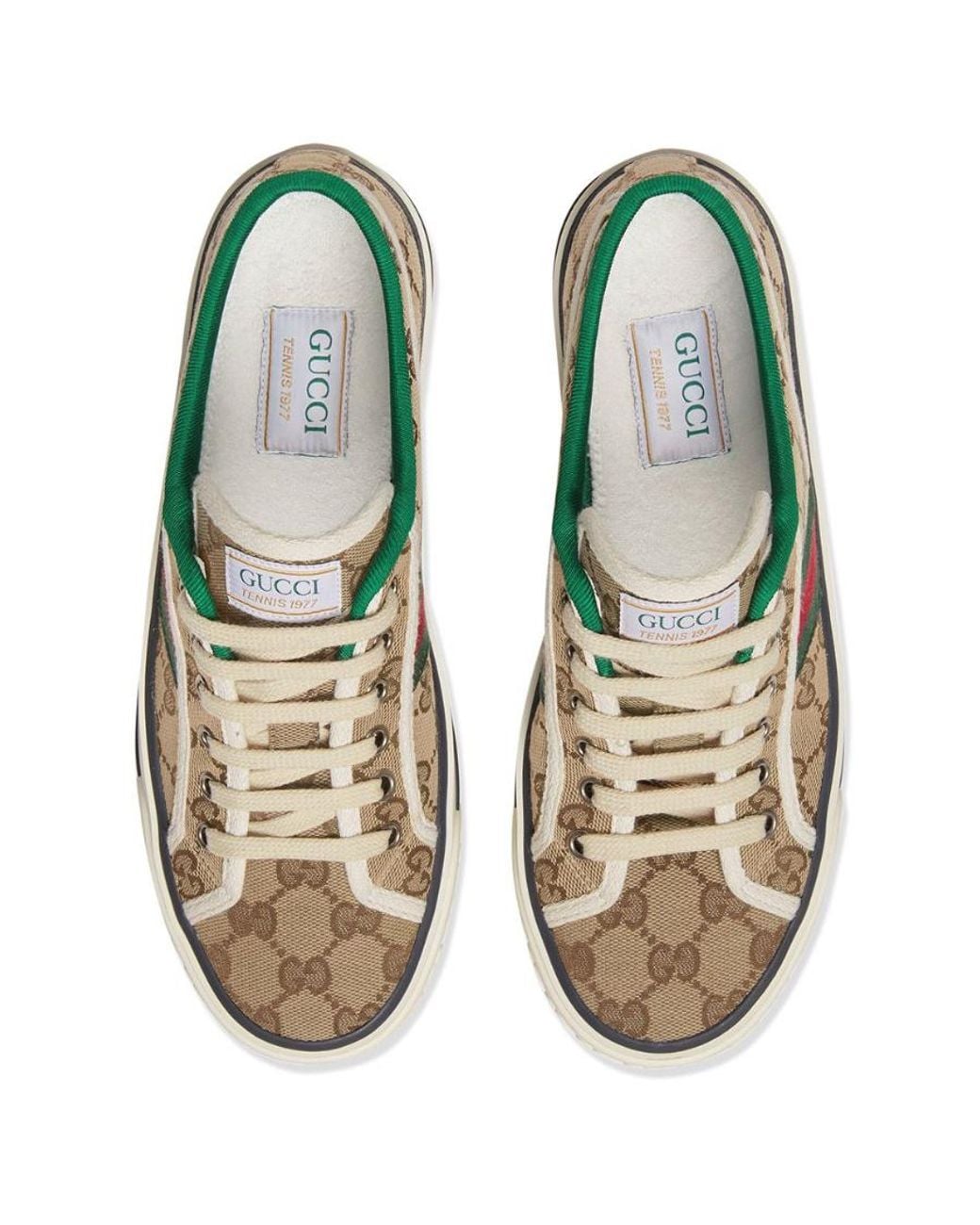 Gucci White Gg Tennis 1977 Low-Up Sneakers