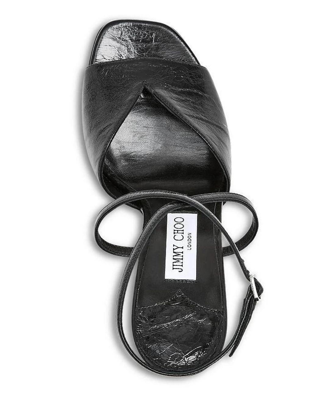 Jimmy Choo Black Platform High-Heeled Sandals
