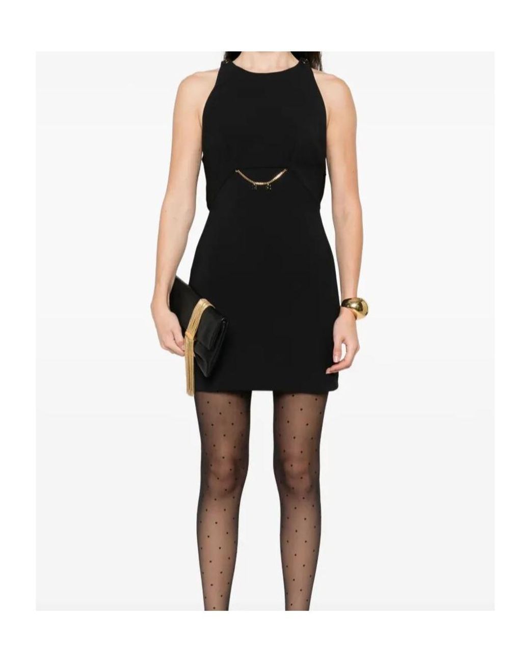 Elisabetta Franchi Black Midi Dress