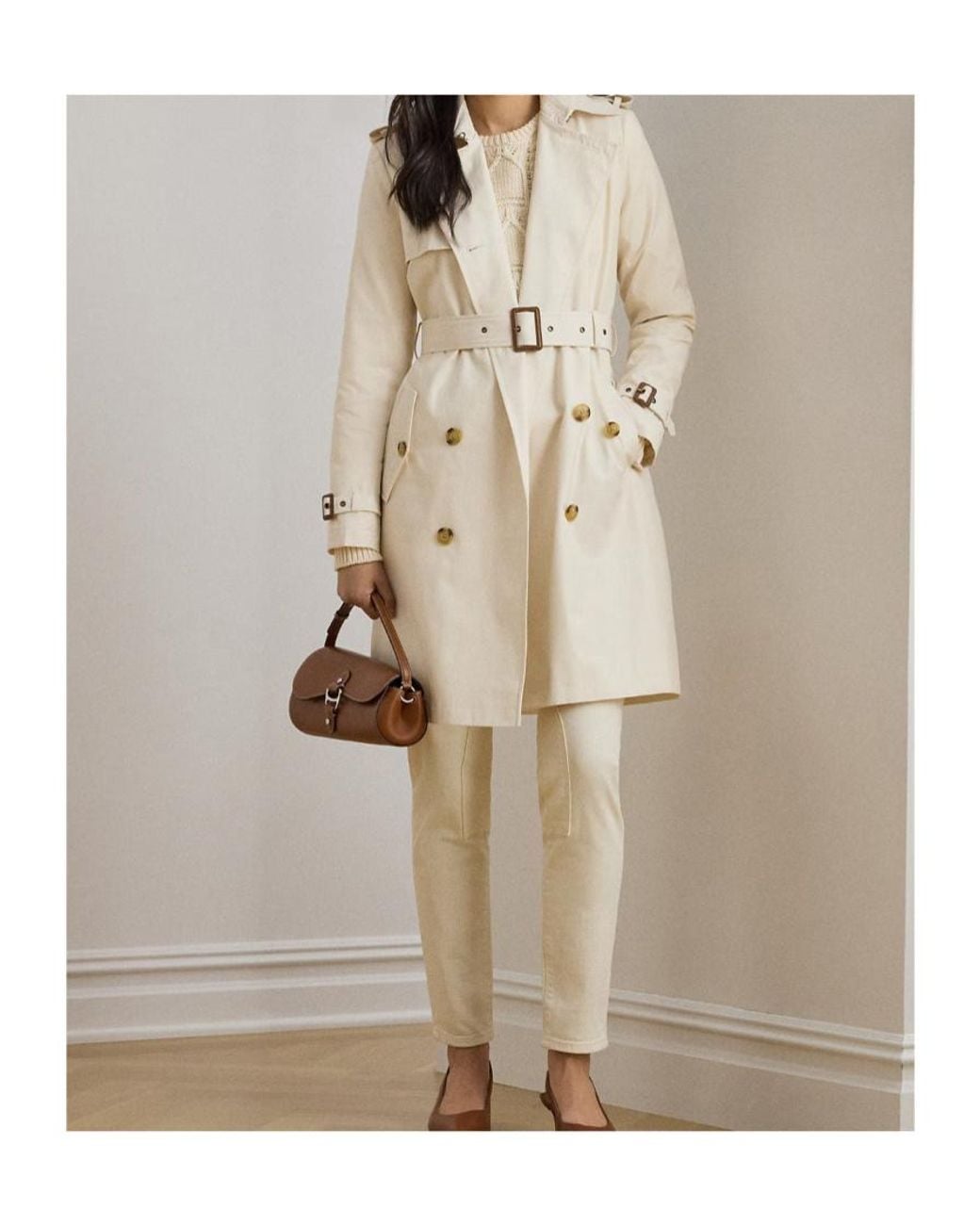 Ralph Lauren Natural Belted Trench-Coat