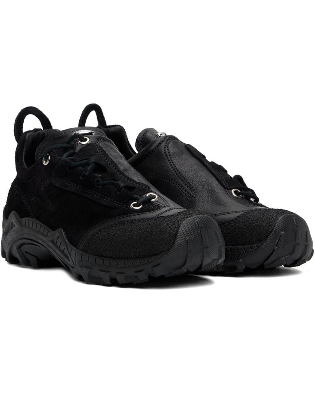 Our Legacy Black Trek Lace-Up Sneakers