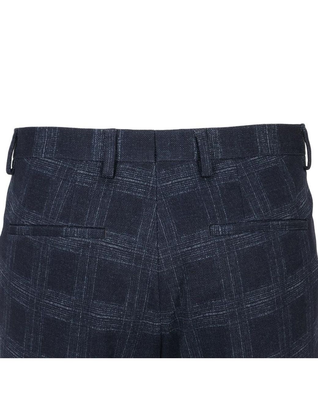 Boss Blue Casual Pants With Belt Loops for men
