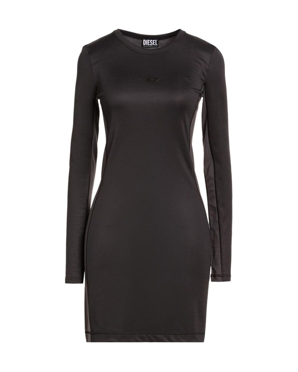 DIESEL Black Fitted Color-Blocked Dress