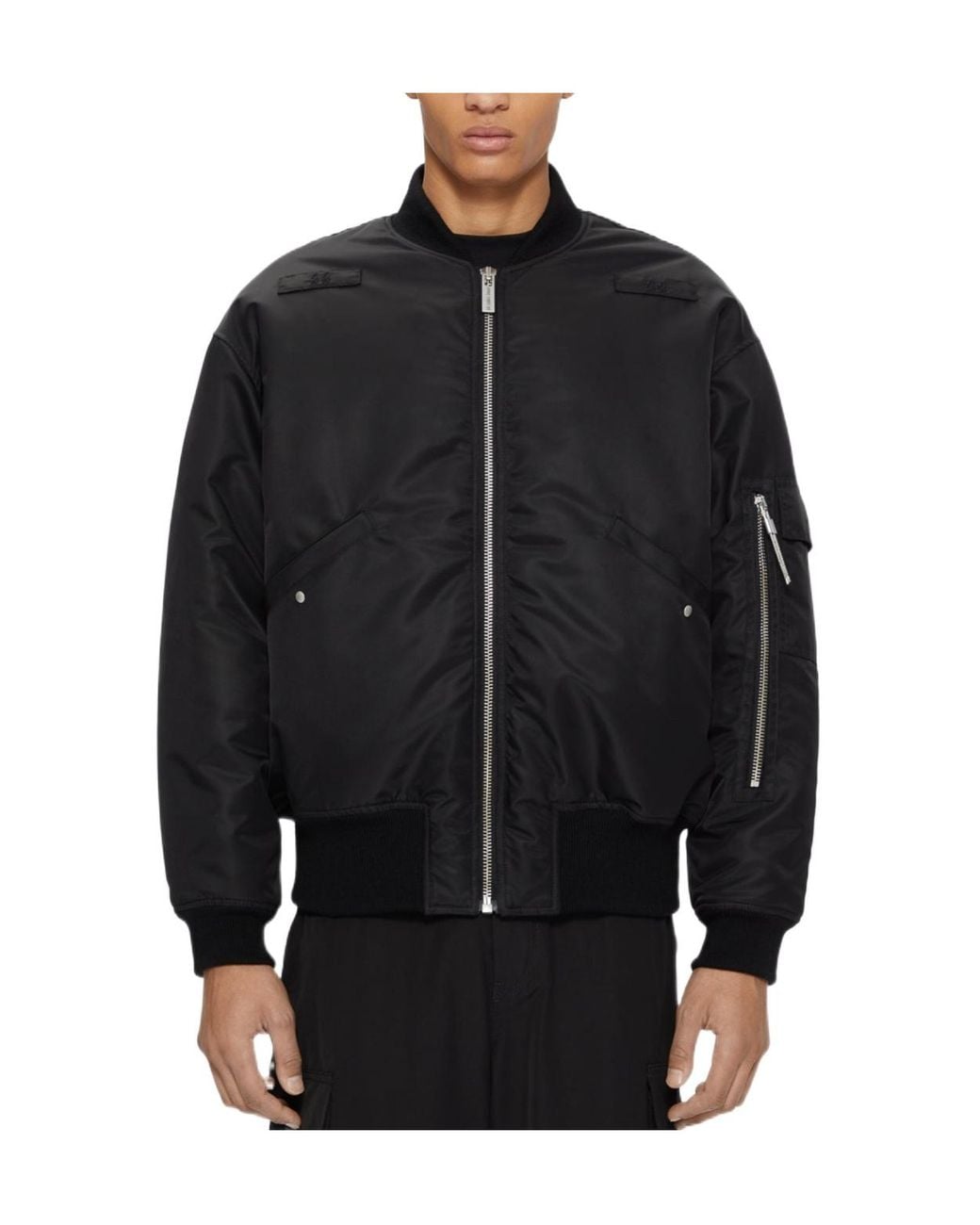 44 Label Group Black Profiler Bomber Jacket for men