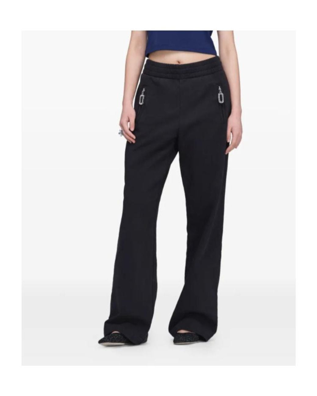 Marc Jacobs Blue Logo Zip Detail Joggers