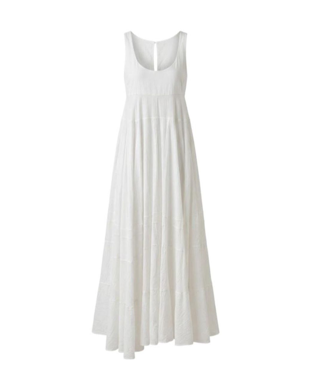Aspesi White Round Neck Sleeveless Dress