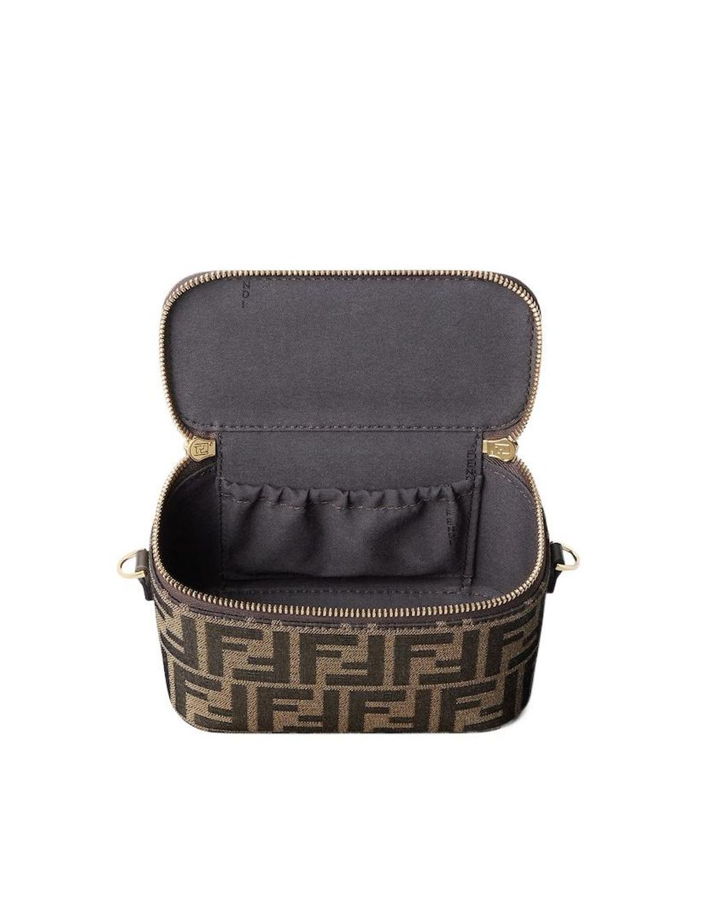 Fendi White Ff Jacquard Mini Crossbody Bag