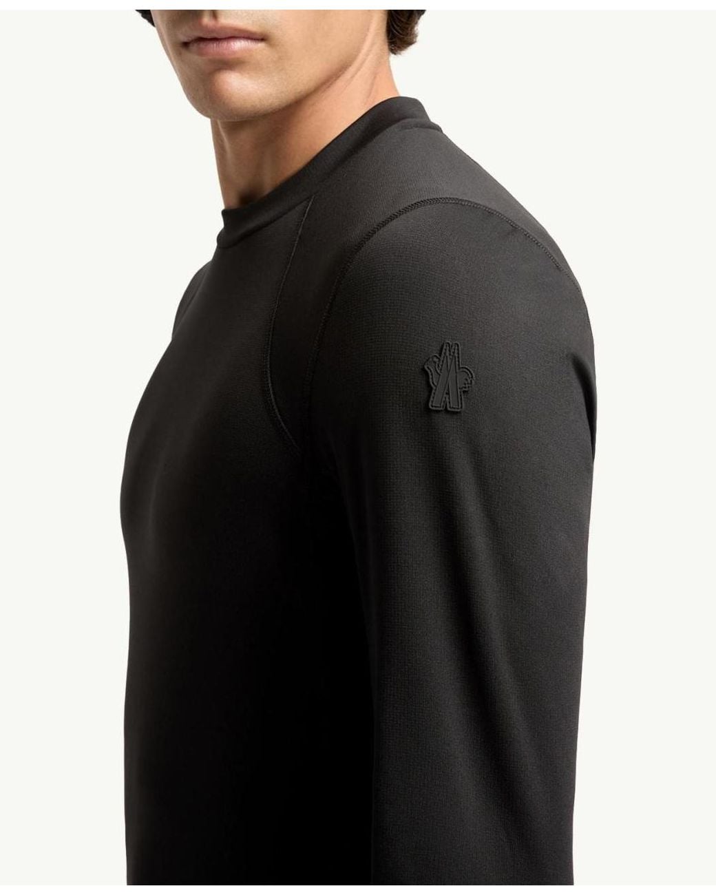 Moncler Black Grenoble Polartec Crewneck Sweatshirt for men