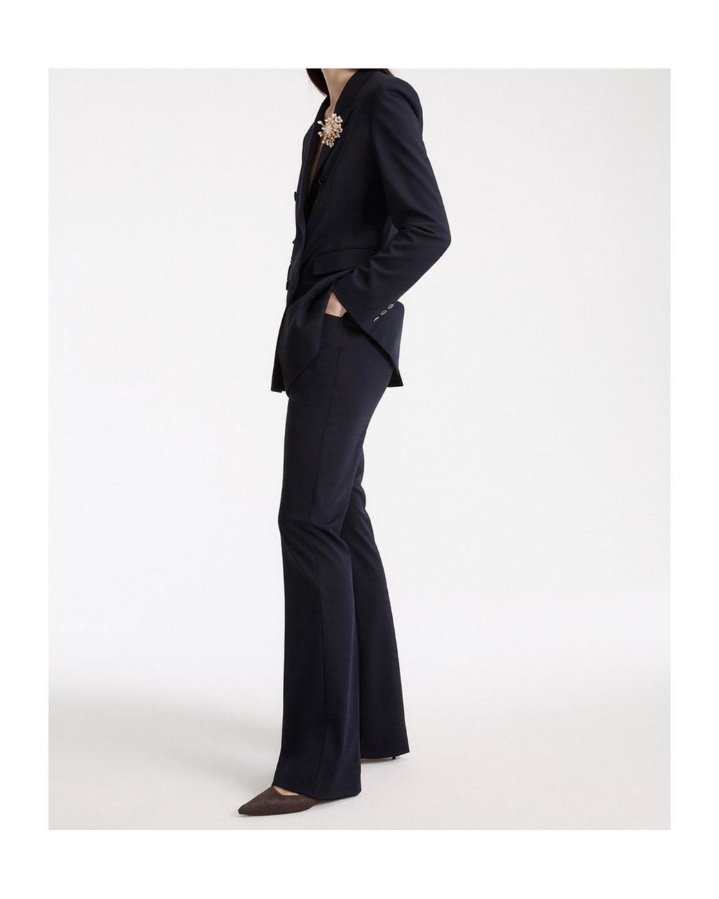 Marella Blue Casual Trousers With Belt Loops