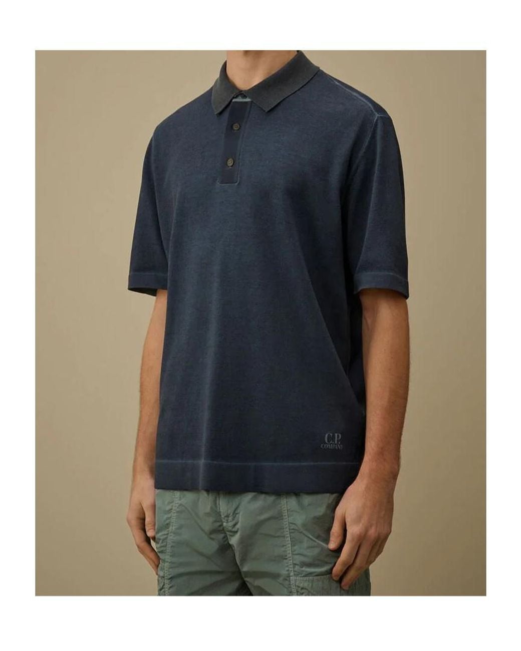 C P Company Blue Lens Pocket Half-Zip Sweater for men