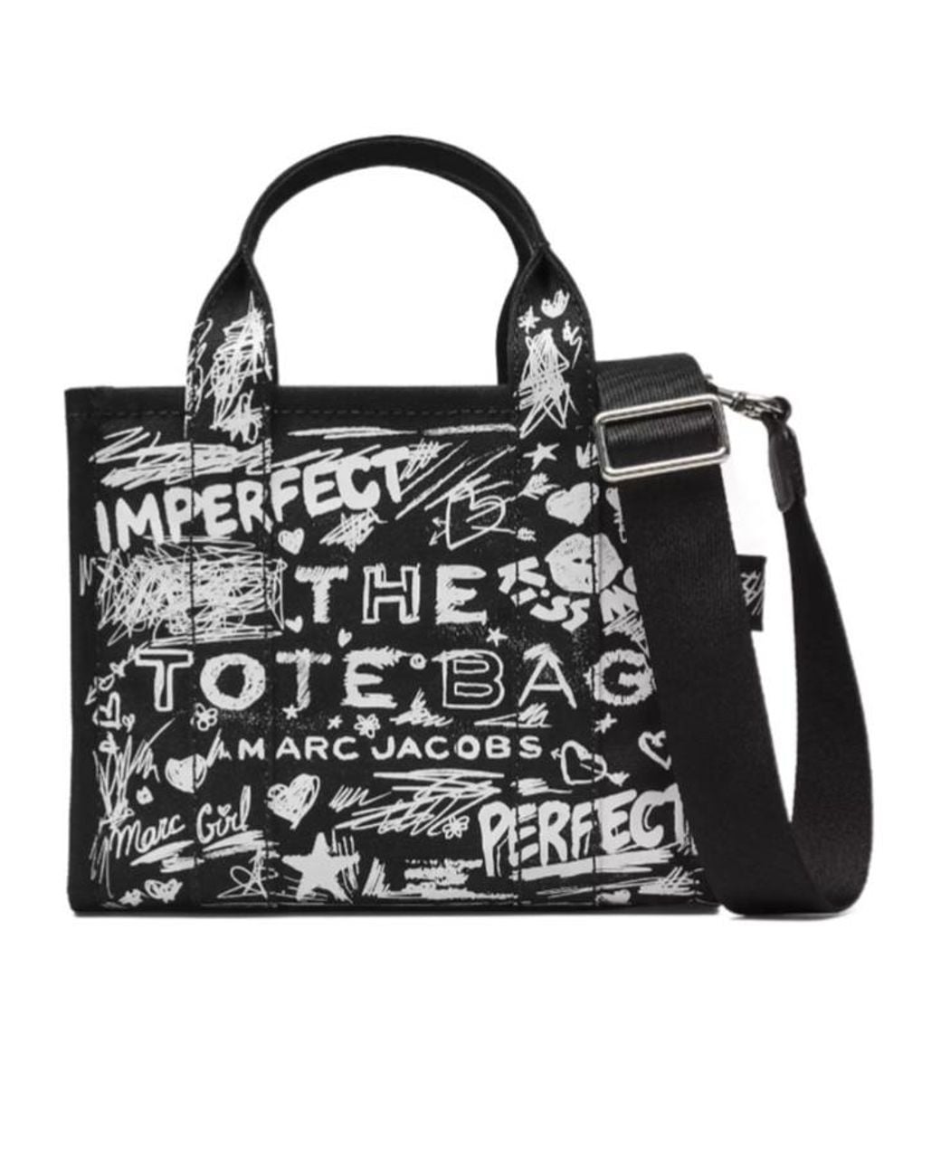 Marc Jacobs Black The Punk Scribble Small Tote Bag