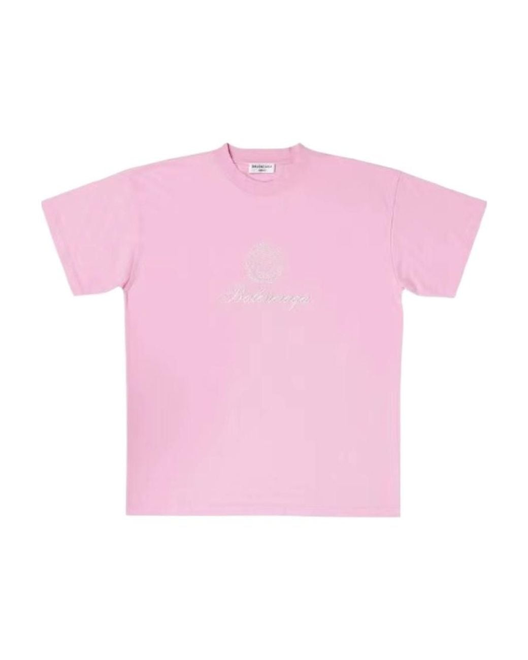 Balenciaga Pink Qixi Crest T-Shirt Medium Fit