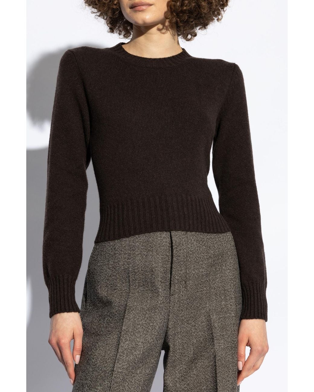 AMI Blue Ami Long Sleeved Crewneck Knitted Jumper