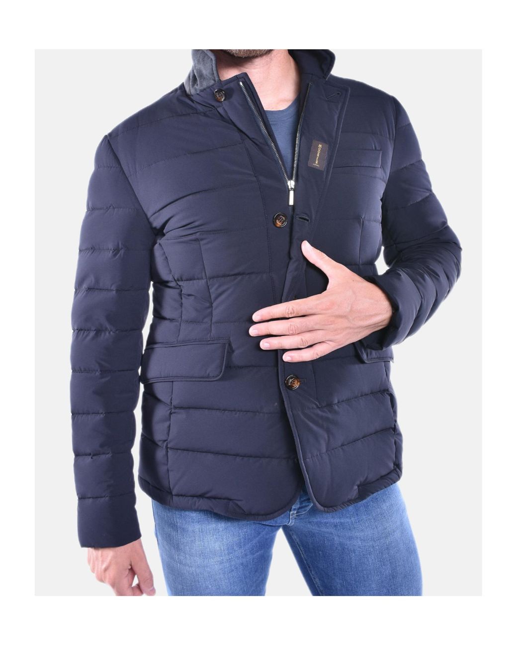Moorer Blue Zayn Quilted Down Jacket