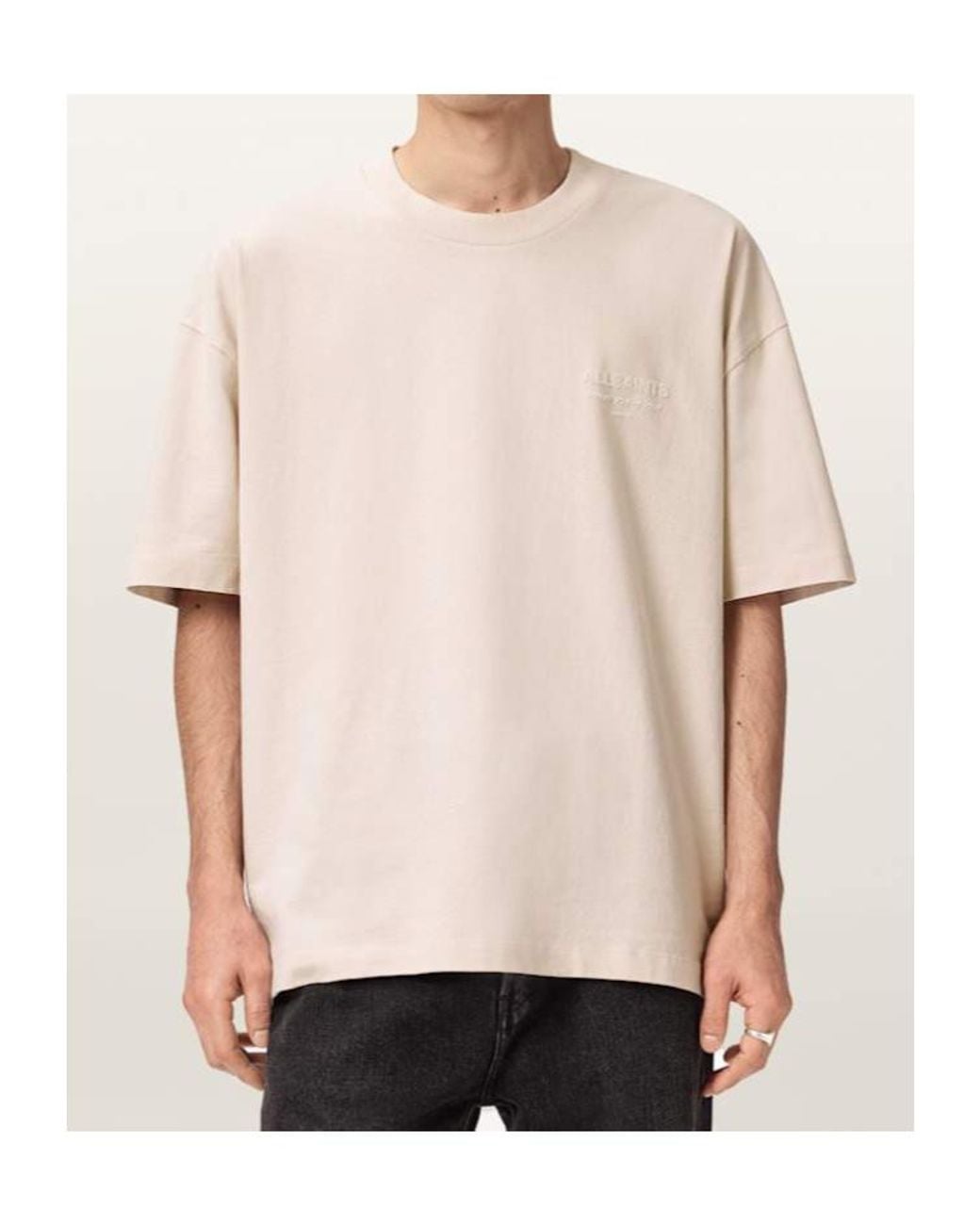 AllSaints White Xander Logo T-Shirt for men