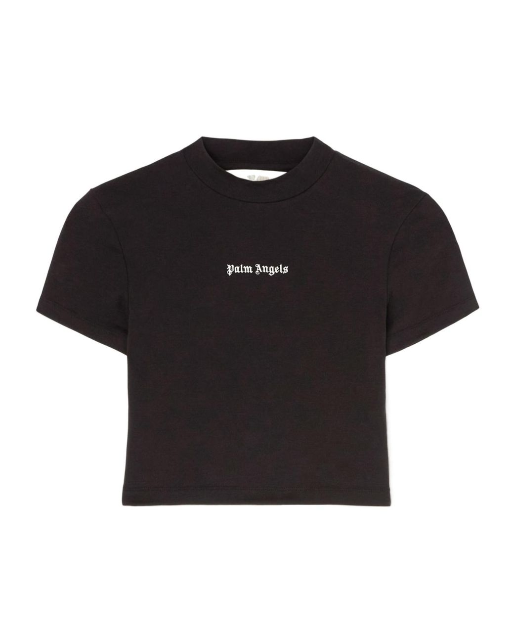 Palm Angels Black Logo Embroidered Short-Sleeved T-Shirt
