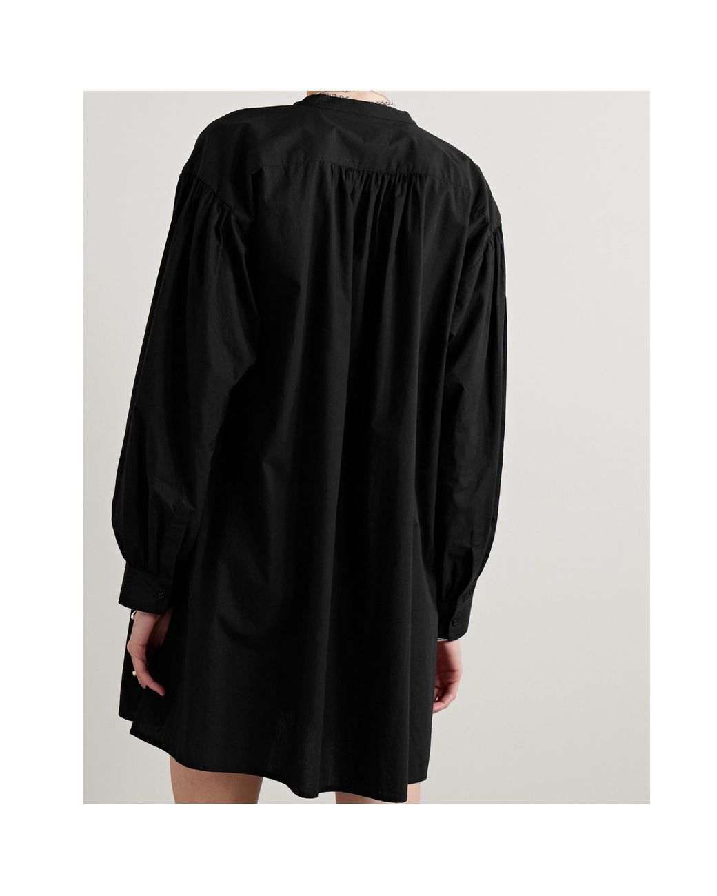 Nili Lotan Black Najam Button Mini Dress