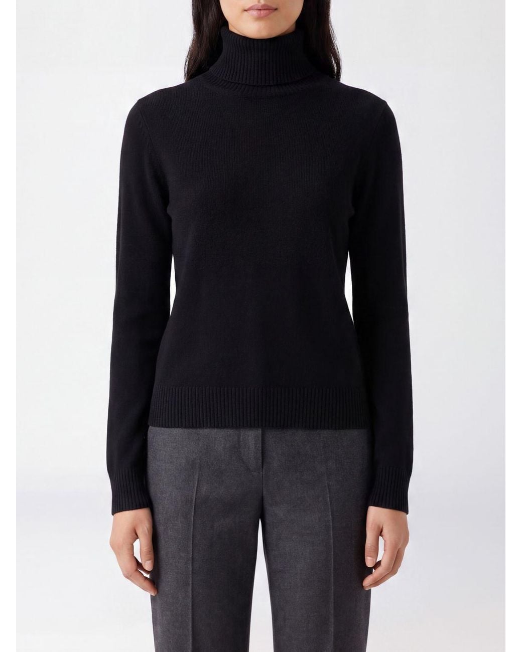 Roberto Collina Black Turtleneck Sweatshirt