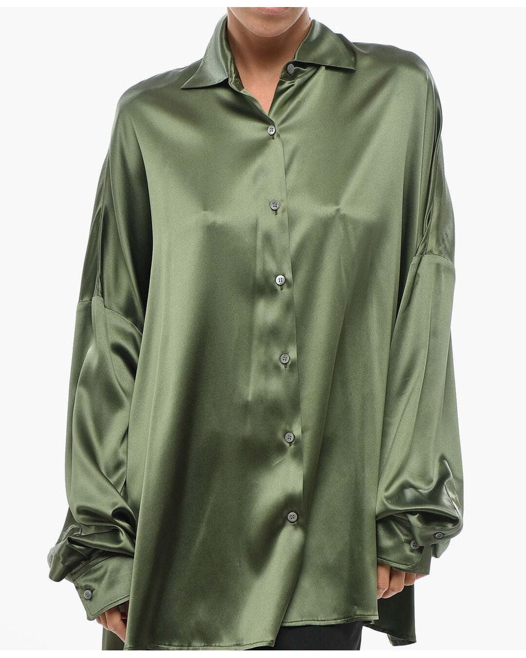Dries Van Noten Green Oversized Shirt