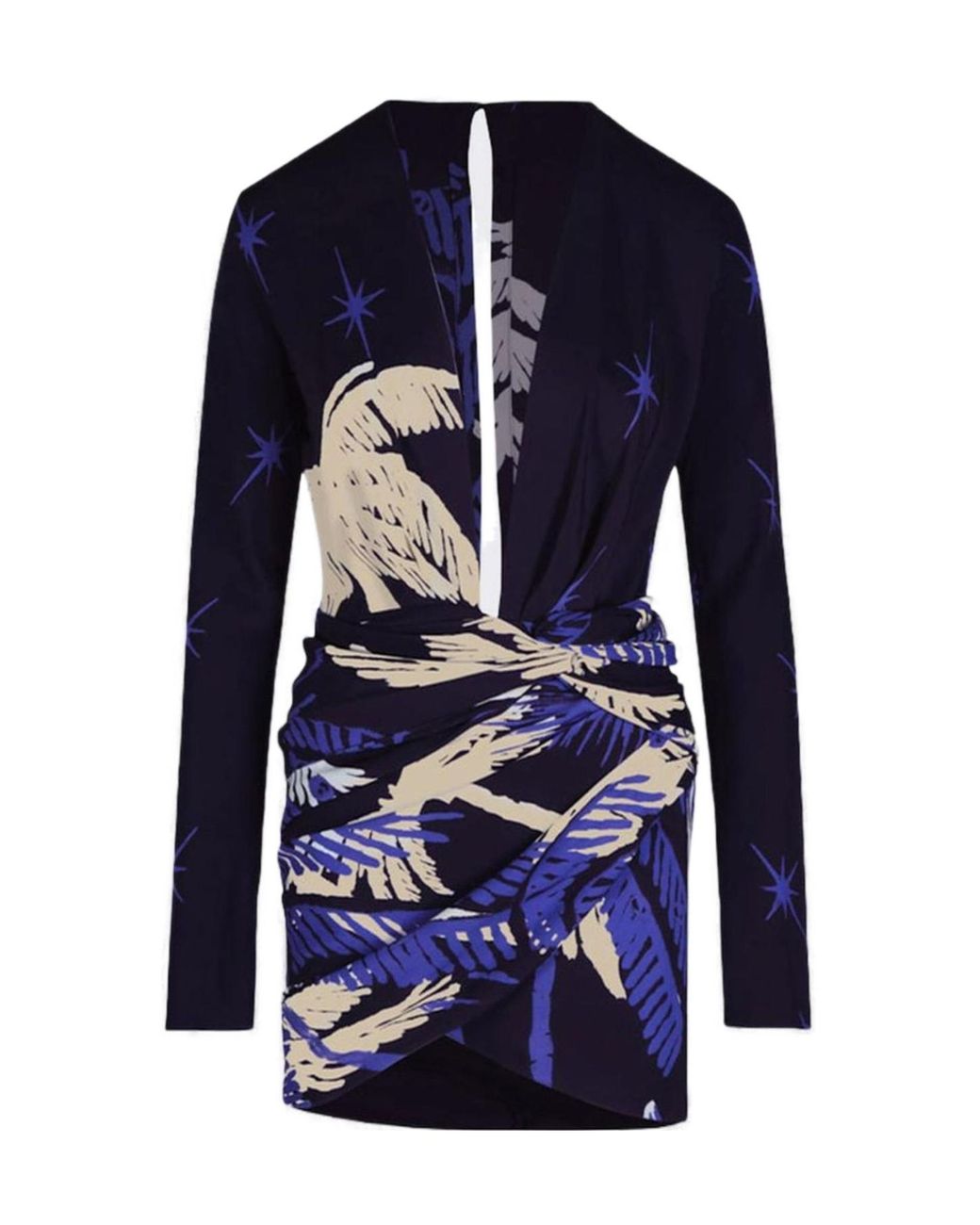 Johanna Ortiz Blue Gangaway Mini Dress