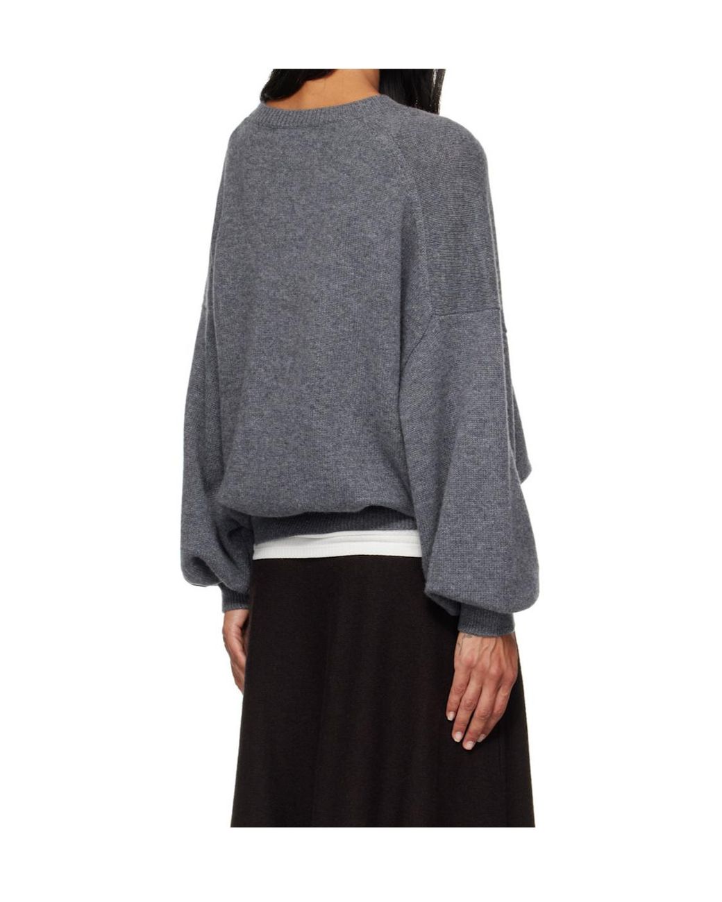 Lisa Yang Gray Veira Relaxed Knitted Sweater