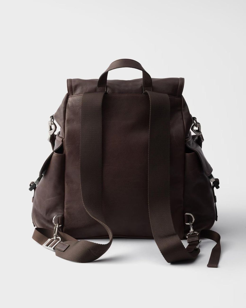 Prada Black Explore Leather Backpack for men