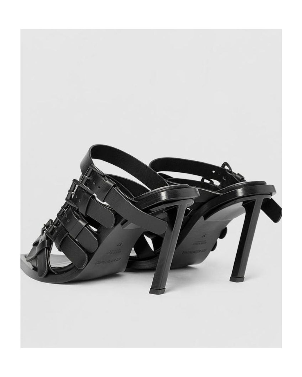 Ann Demeulemeester Black 90Mm Nel Strappy Sandals