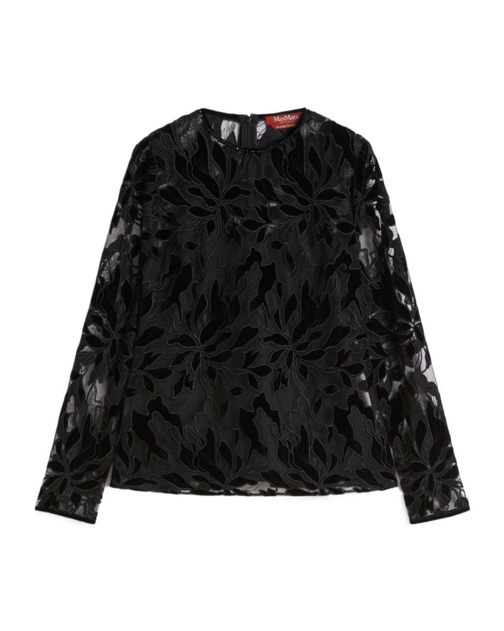 Max Mara Black Studio Long-Sleeved Top