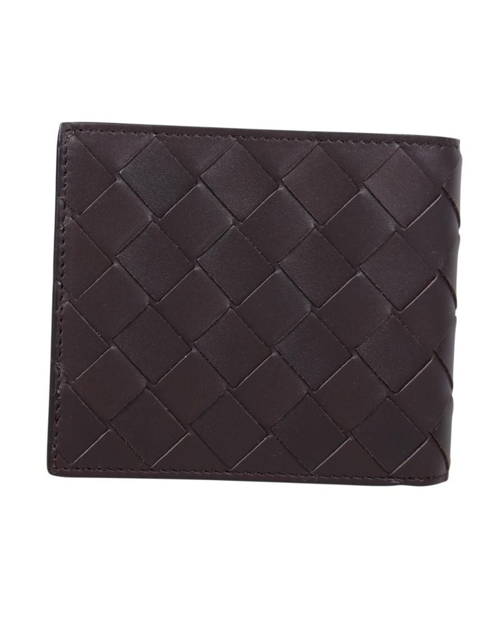 Bottega Veneta Black Intrecciato Bi-Fold Wallet for men