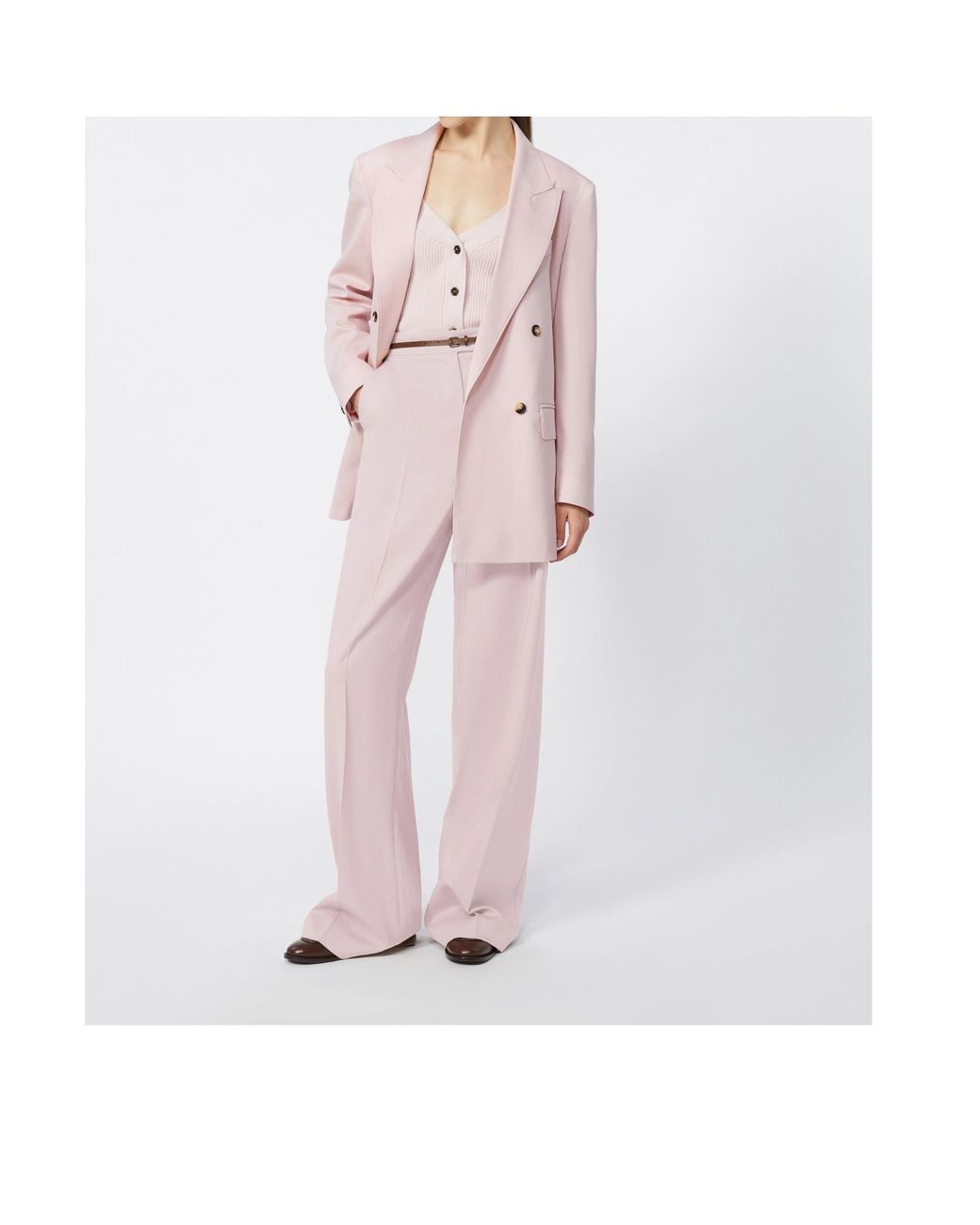 Max Mara Pink Mxmgirone Wide-Leg Trousers