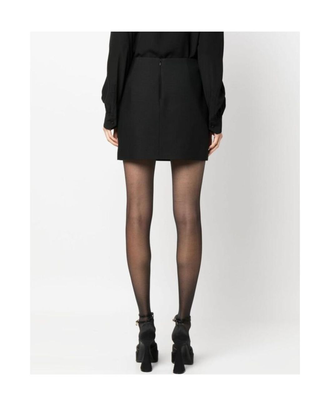 Valentino Black Bow Detailed Mini Skirt