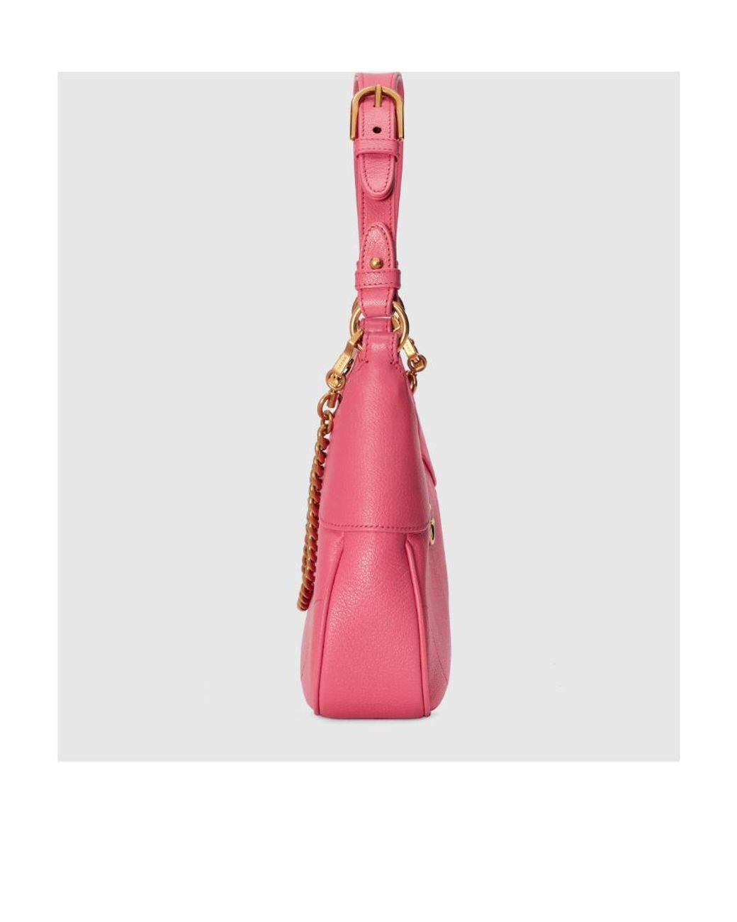 Gucci Pink Logo Plaque Small Aphrodite Shoulder Bag