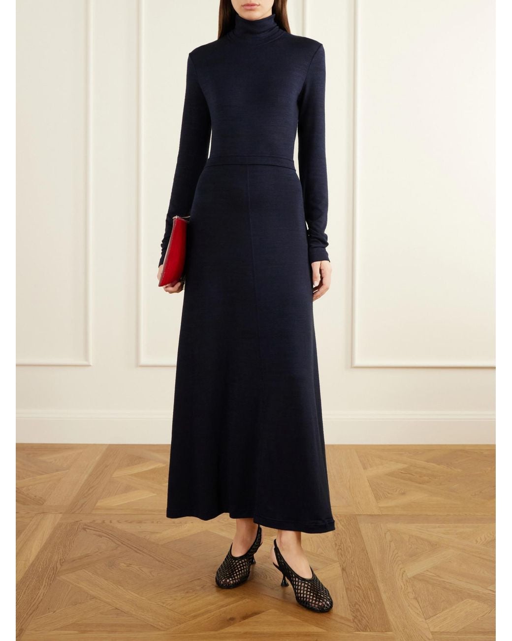 Proenza Schouler Blue Jayne Stretch-Jersey Midi Dress