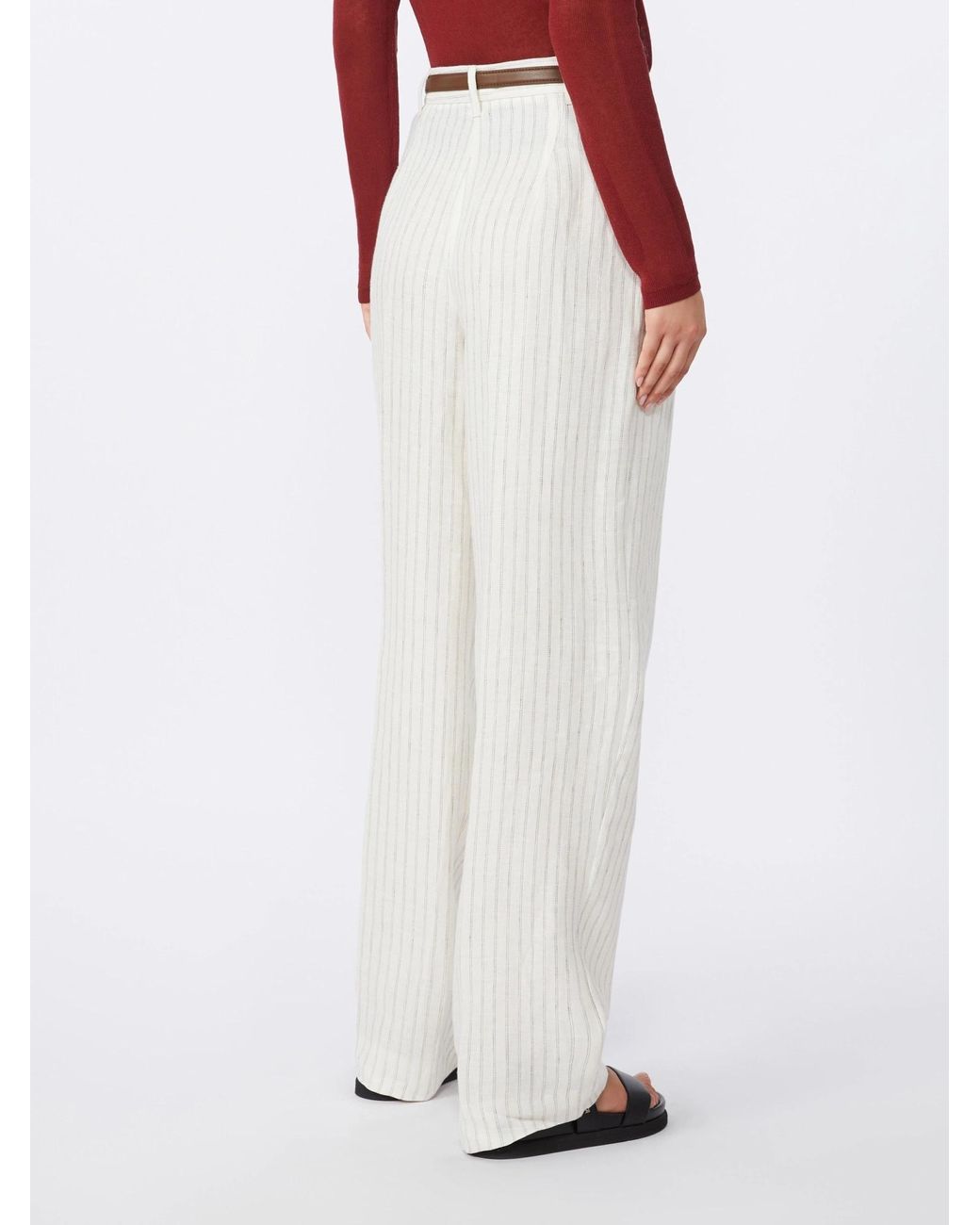 Max Mara White Studio Fonte Striped Trousers