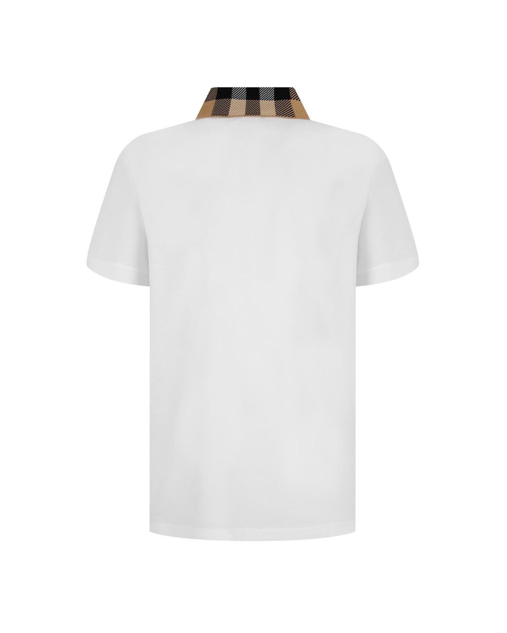Burberry White Logo Polo Shirt for men