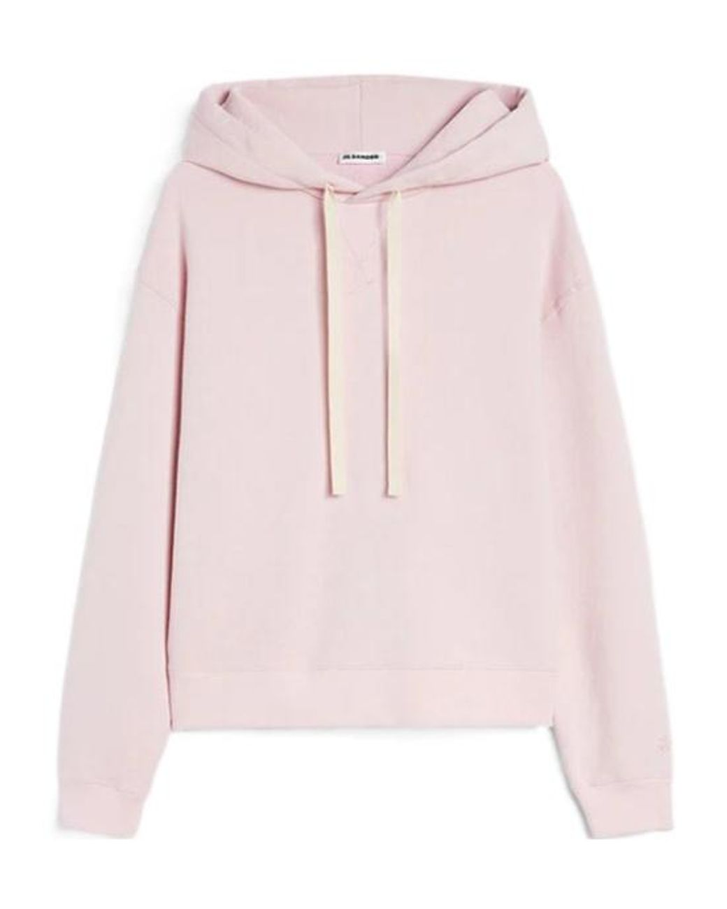 Jil Sander Pink Terry Drawstring Hoodie