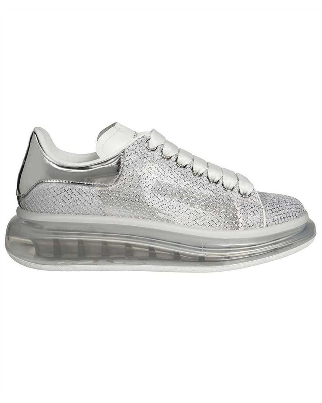 McQueen Gray Oversized Mesh Panelled Sneakers