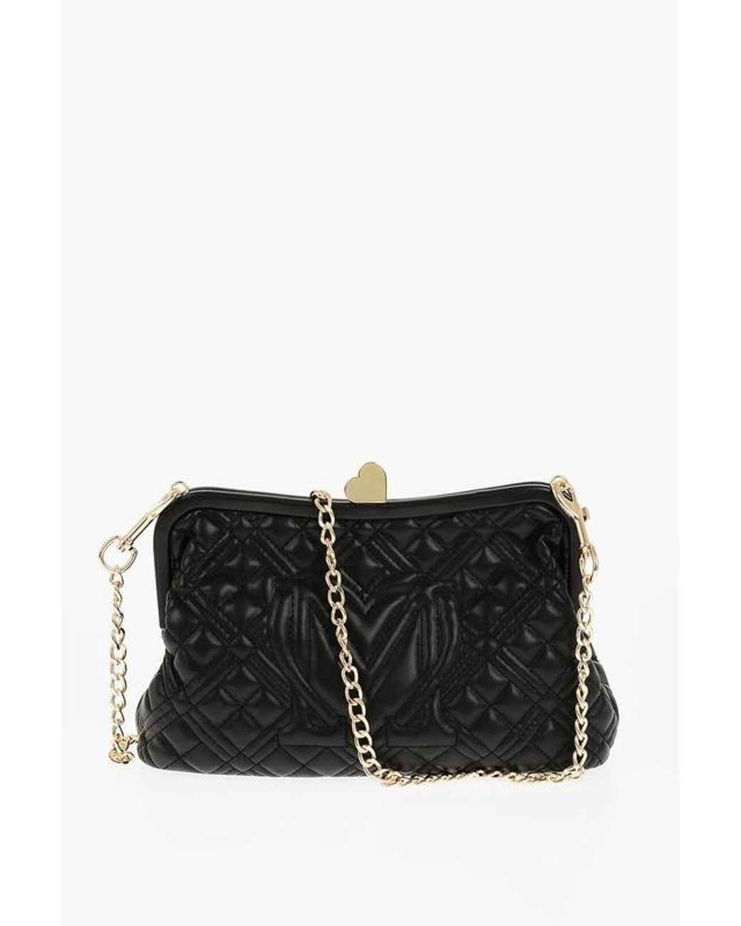 Moschino Chain Shoulder Bag in Black | Lyst