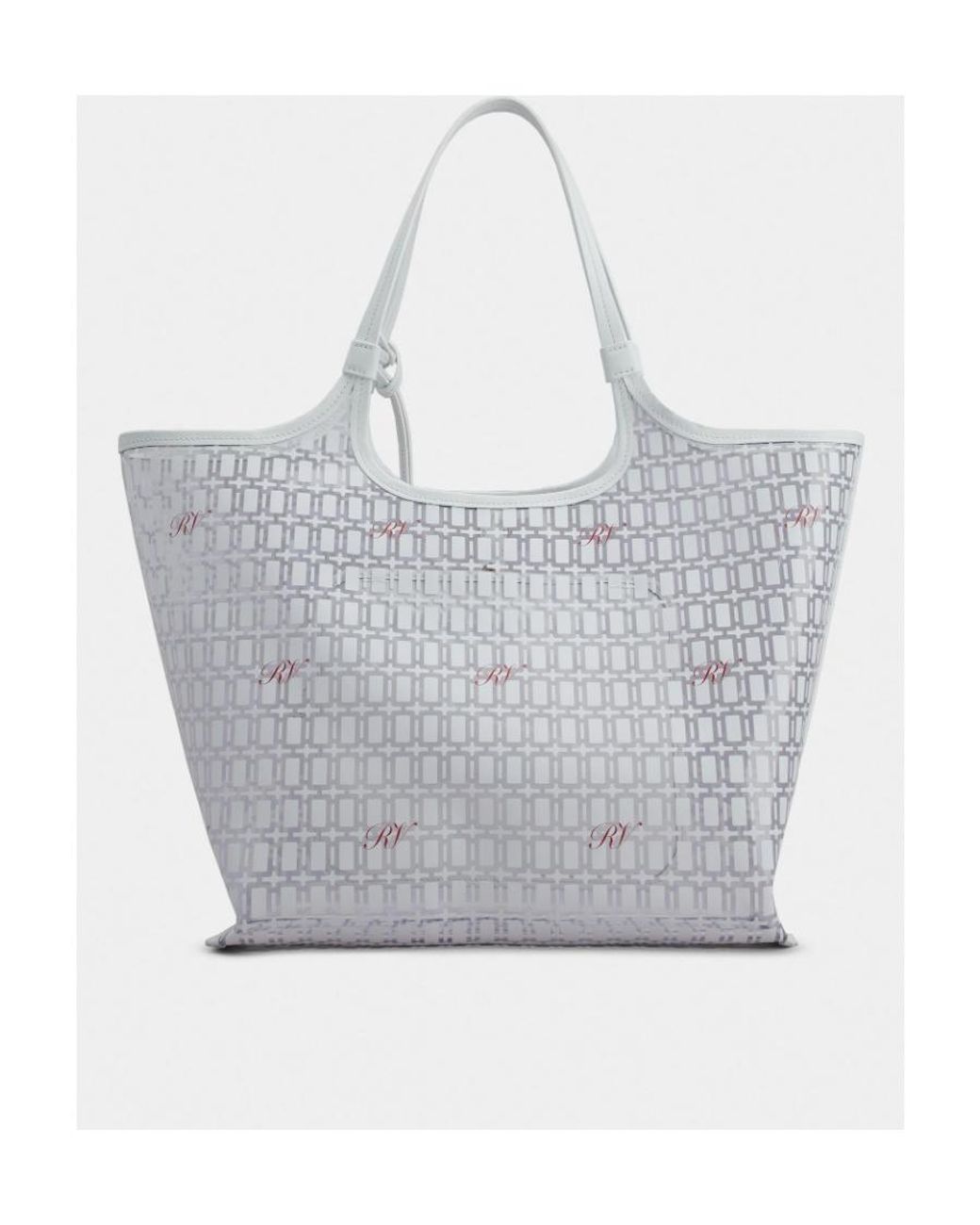 Roger Vivier Gray Geometric-Printed Tote Bag