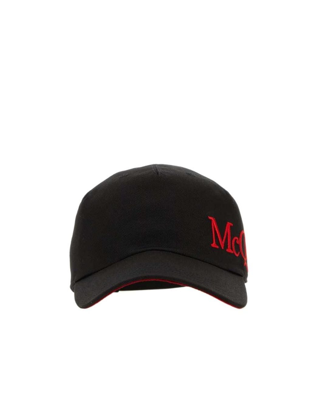 McQueen Black Logo Embroidered Baseball Cap for men