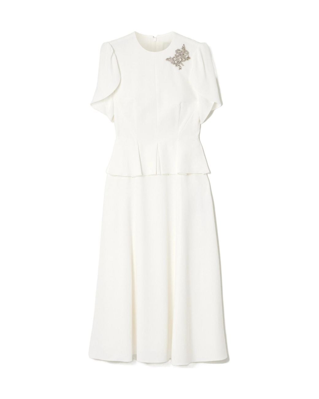 Erdem White Elegant Vintage Dress