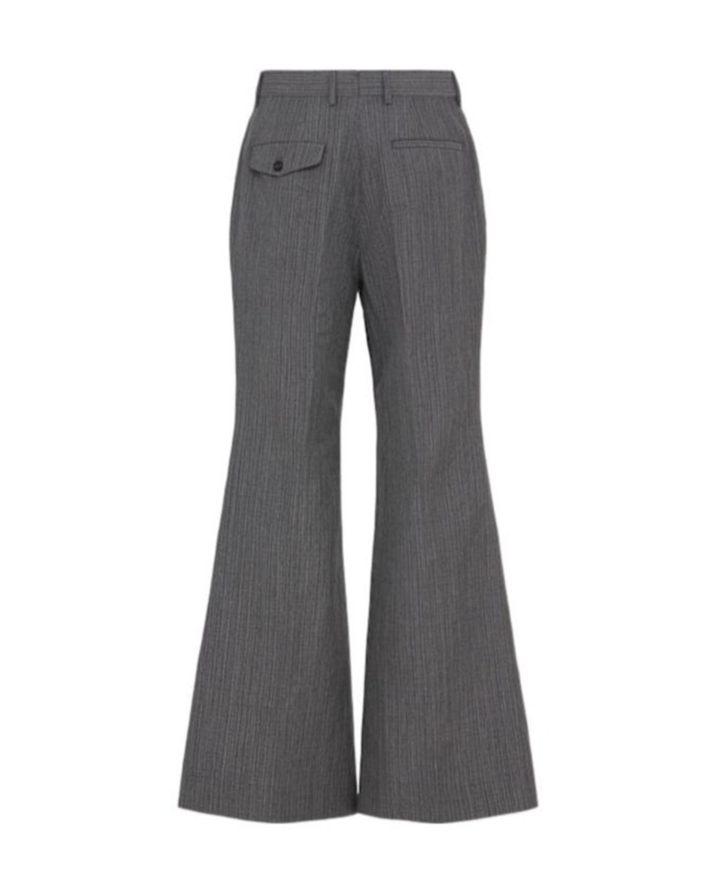 Ann Demeulemeester Gray Leek Relaxed Wool Blend Bootcut Pants for men