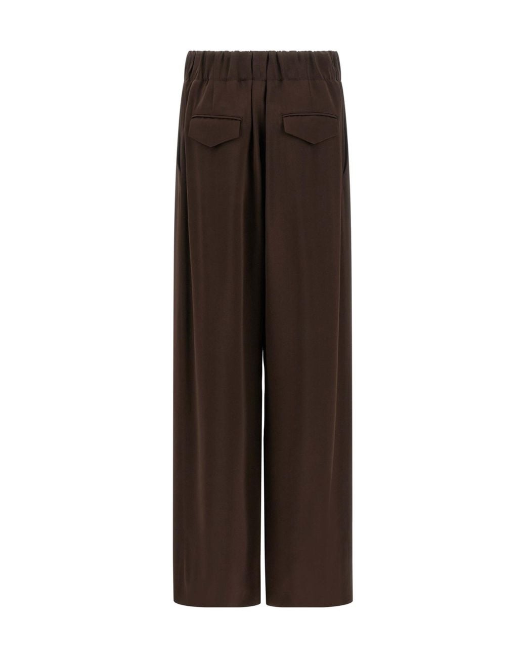 Jil Sander Brown Wide-Leg Elastic Waist Pants