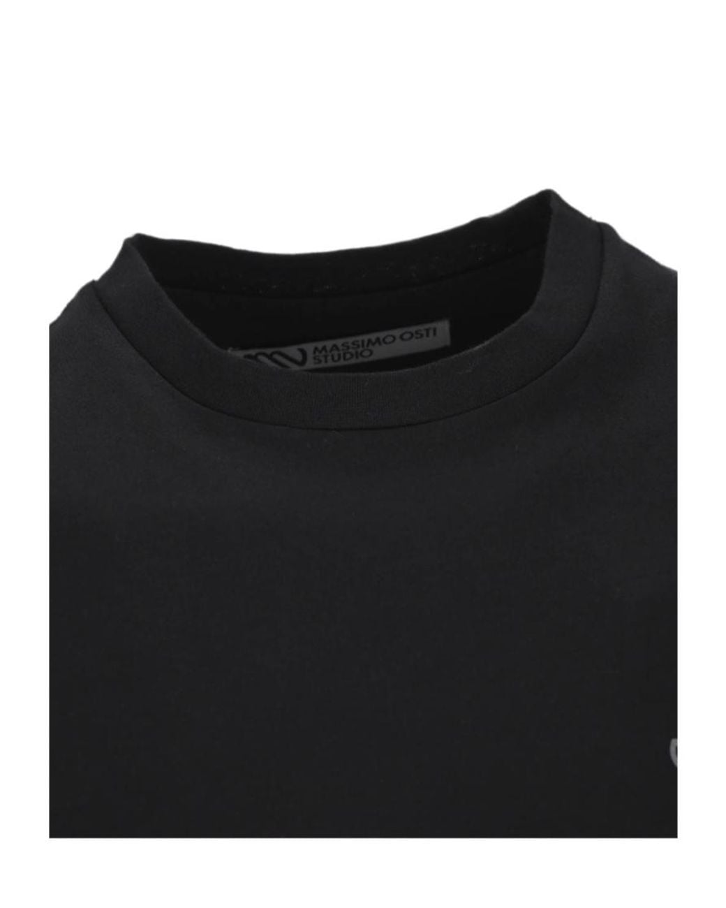 Massimo Osti Studio Black Logo Print T-Shirt for men