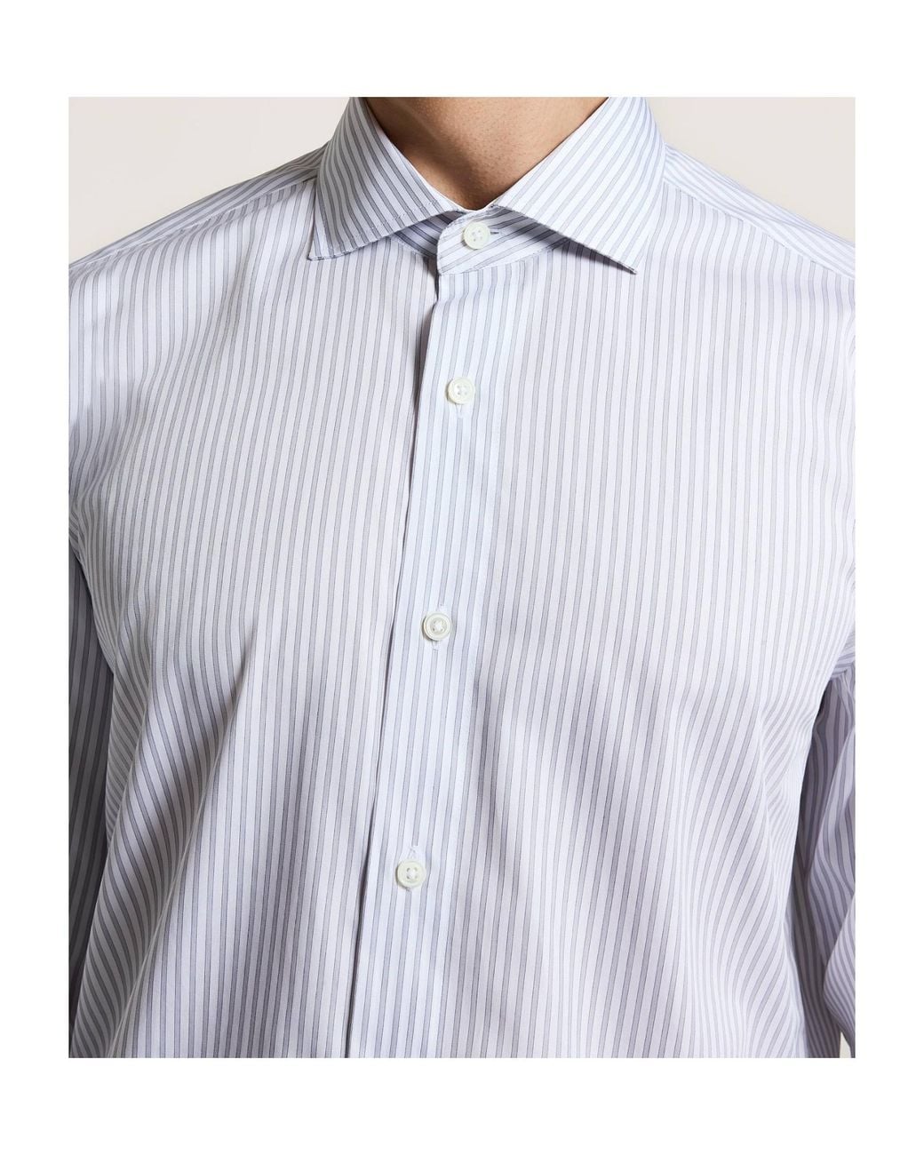 Peserico White Striped Shirt for men